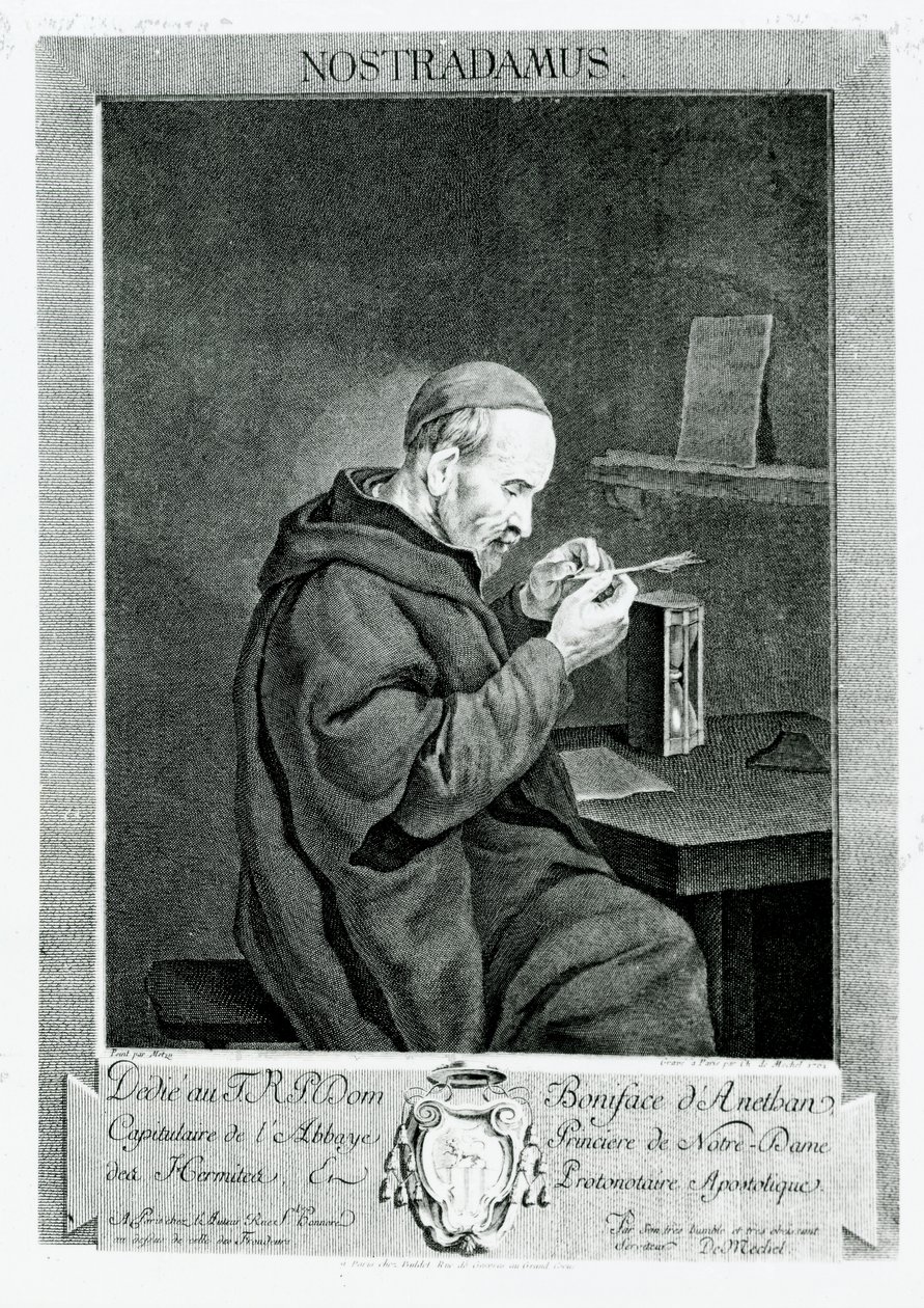 Porträt von Michel Nostradamus, graviert von Christian von Mechel, 1762 von Gabriel Metsu