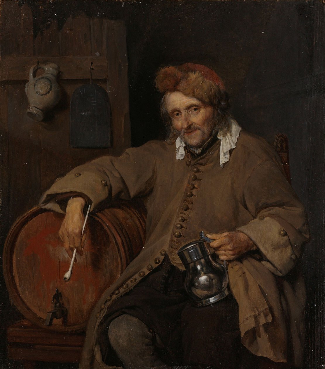 Der alte Trinker, ca. 1661-3 von Gabriel Metsu: Kunstdruck
