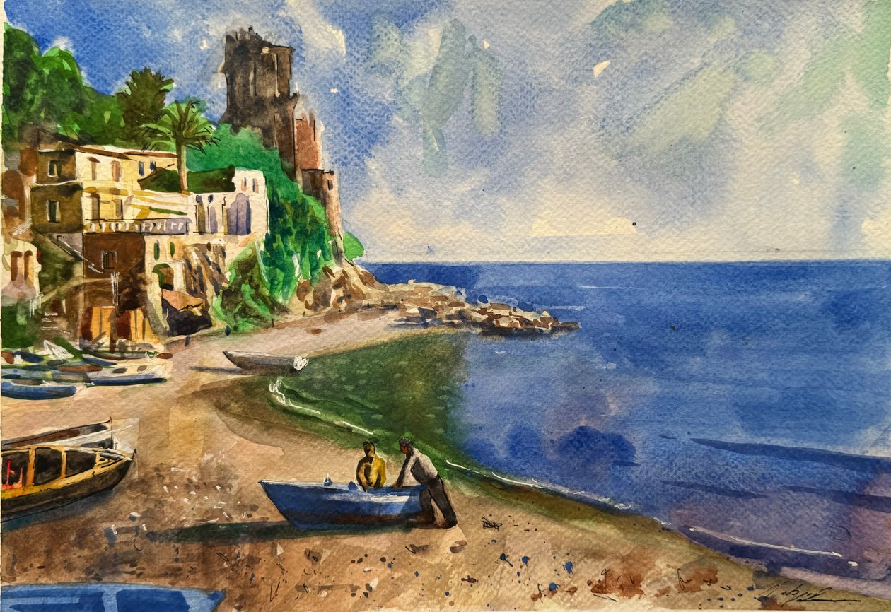 Boote angedockt, 2024 von Gabriel Palma