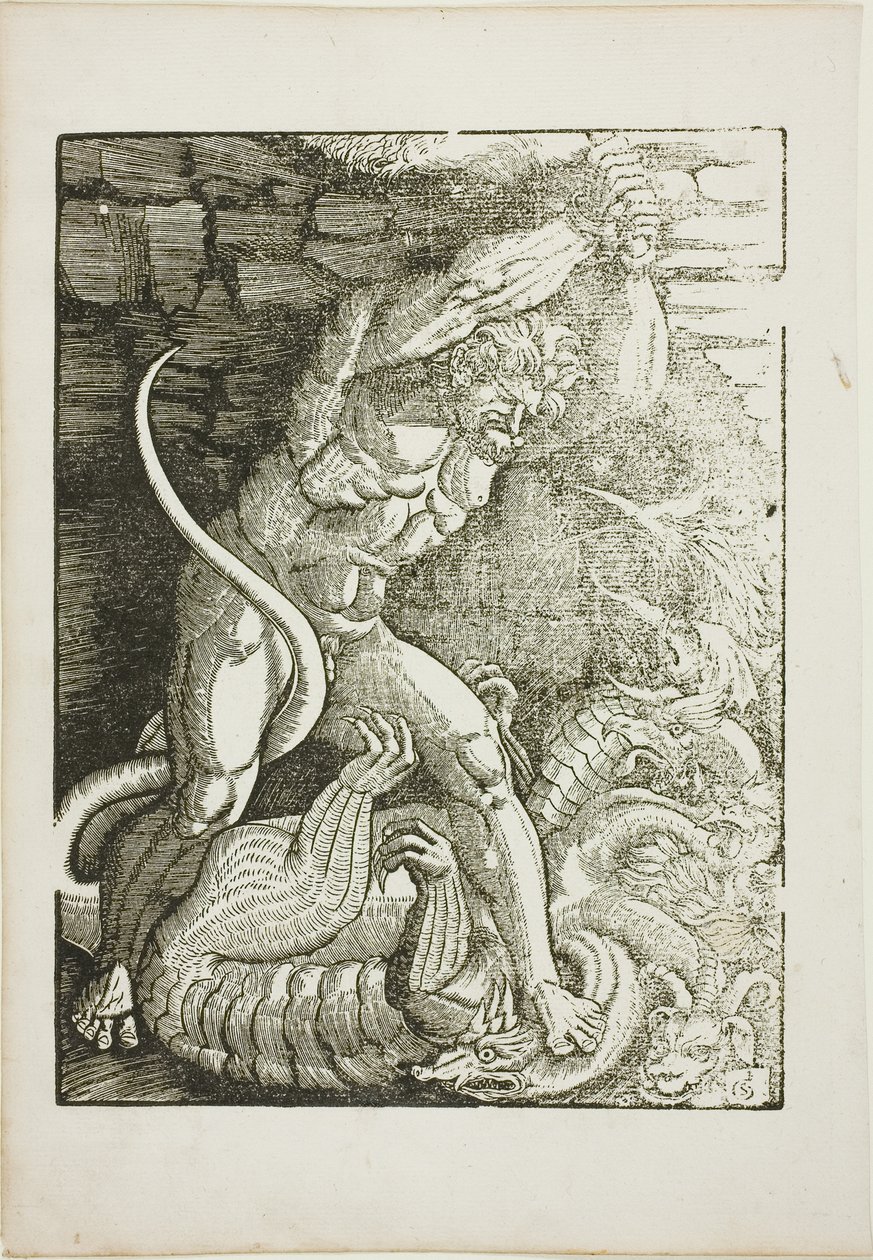 Herkules tötet die lernäische Hydra, aus Szenen aus dem Leben des Herkules von Gabriel Salmon