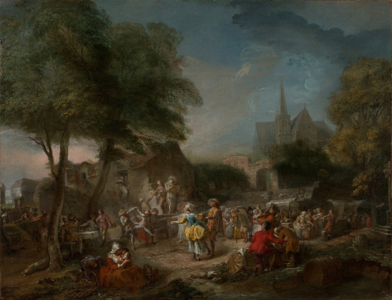 Der Bauerntanz, um 1760-1762 von Gabriel de Saint-Aubin