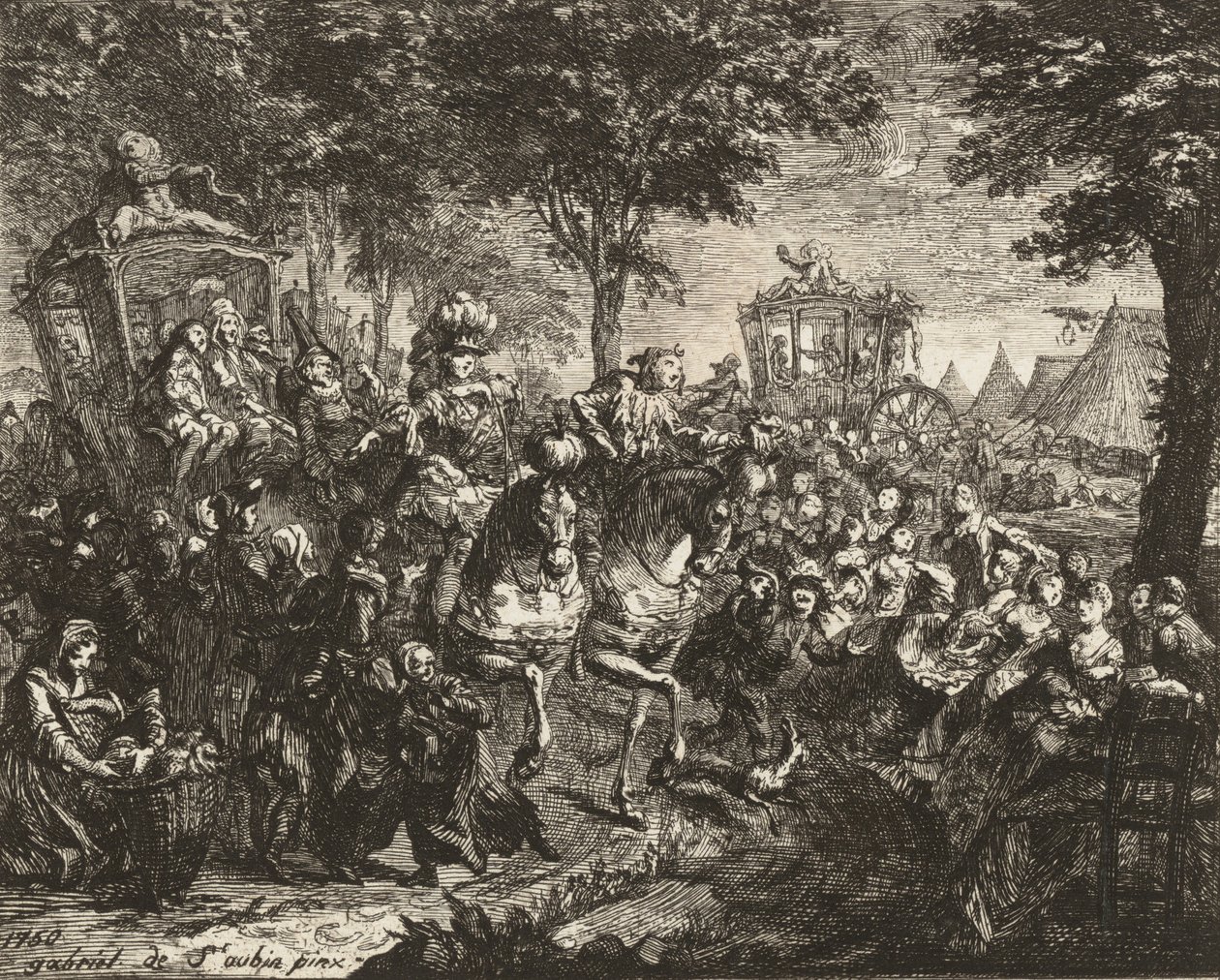 Ansicht der Messe von Beson, 1750 von Gabriel de Saint Aubin