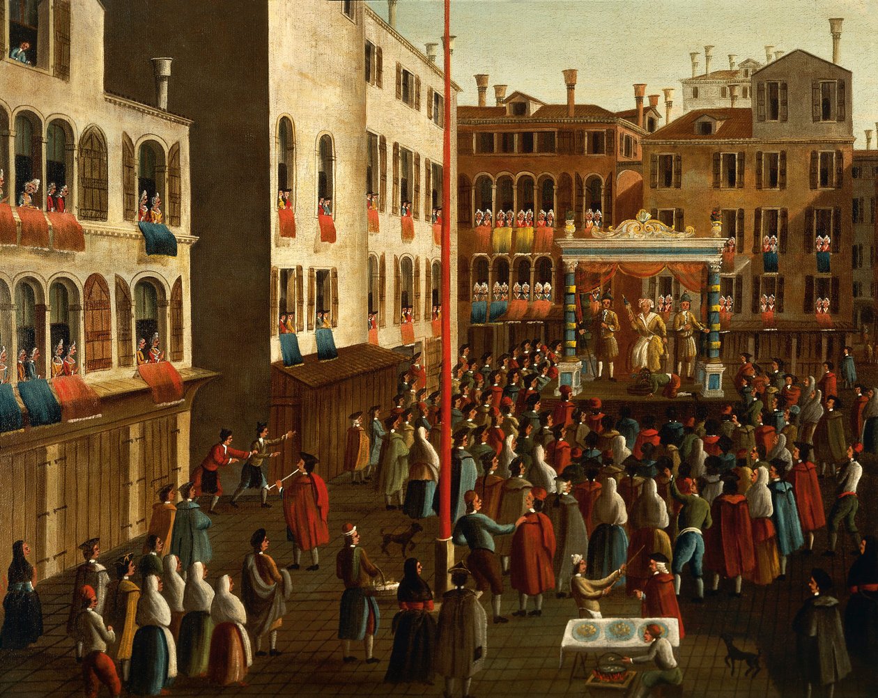 Italien, Venetien, Venedig, Messe auf dem Campo San Luca von Gabriele Bella