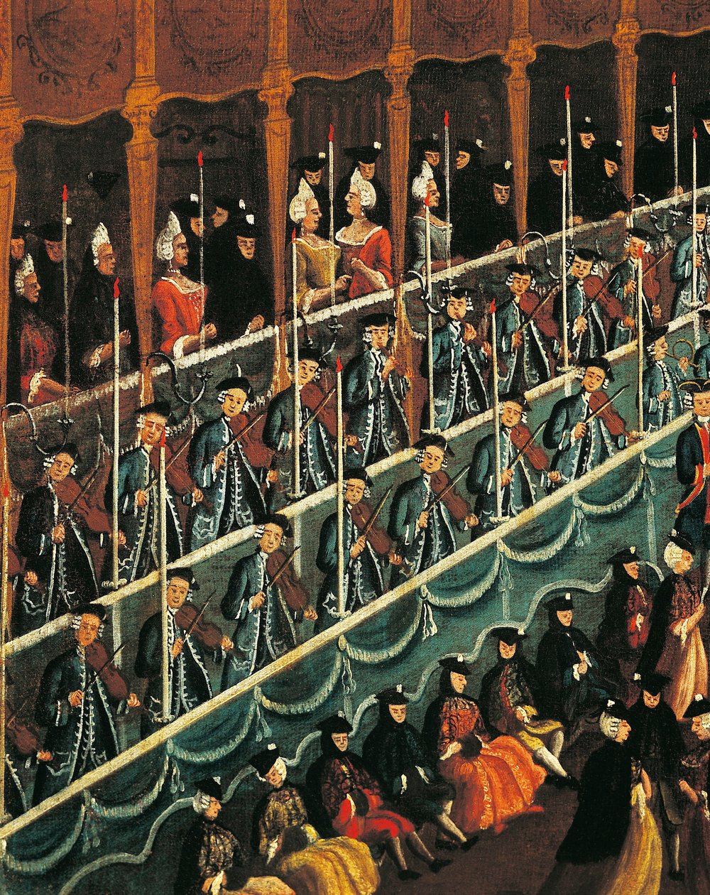 Mahlzeit im San Benedetto Theater zu Ehren der Herzöge von Nord, Nahaufnahme von Gabriele Bella