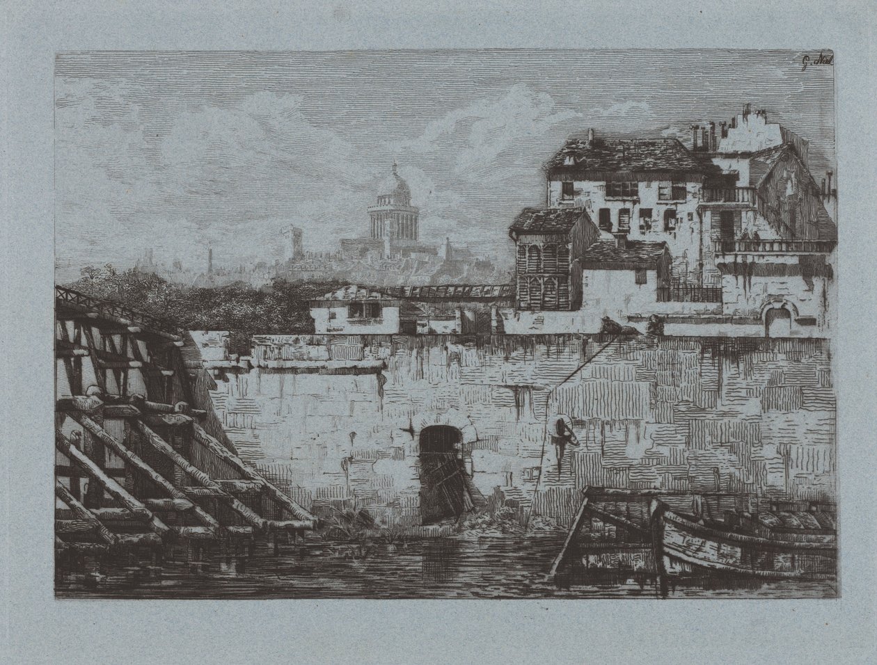 Ruinen des Hôtel de Brentonvilliers, an der Spitze der Île Saint-Louis von Gabrielle Marie Niel