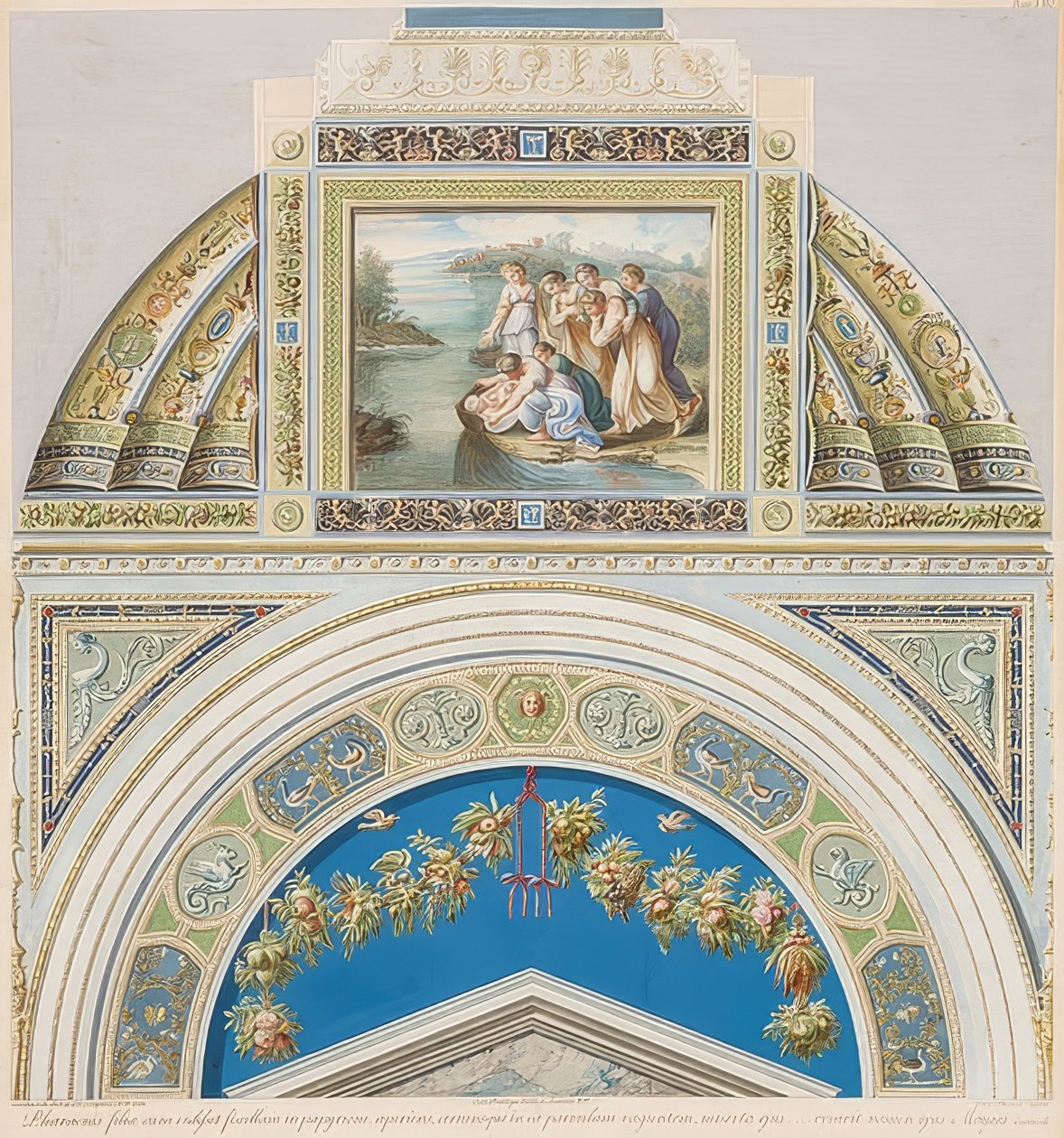 Lünette und Gewölbefeld mit Findung Moses von Gaetano Savorelli