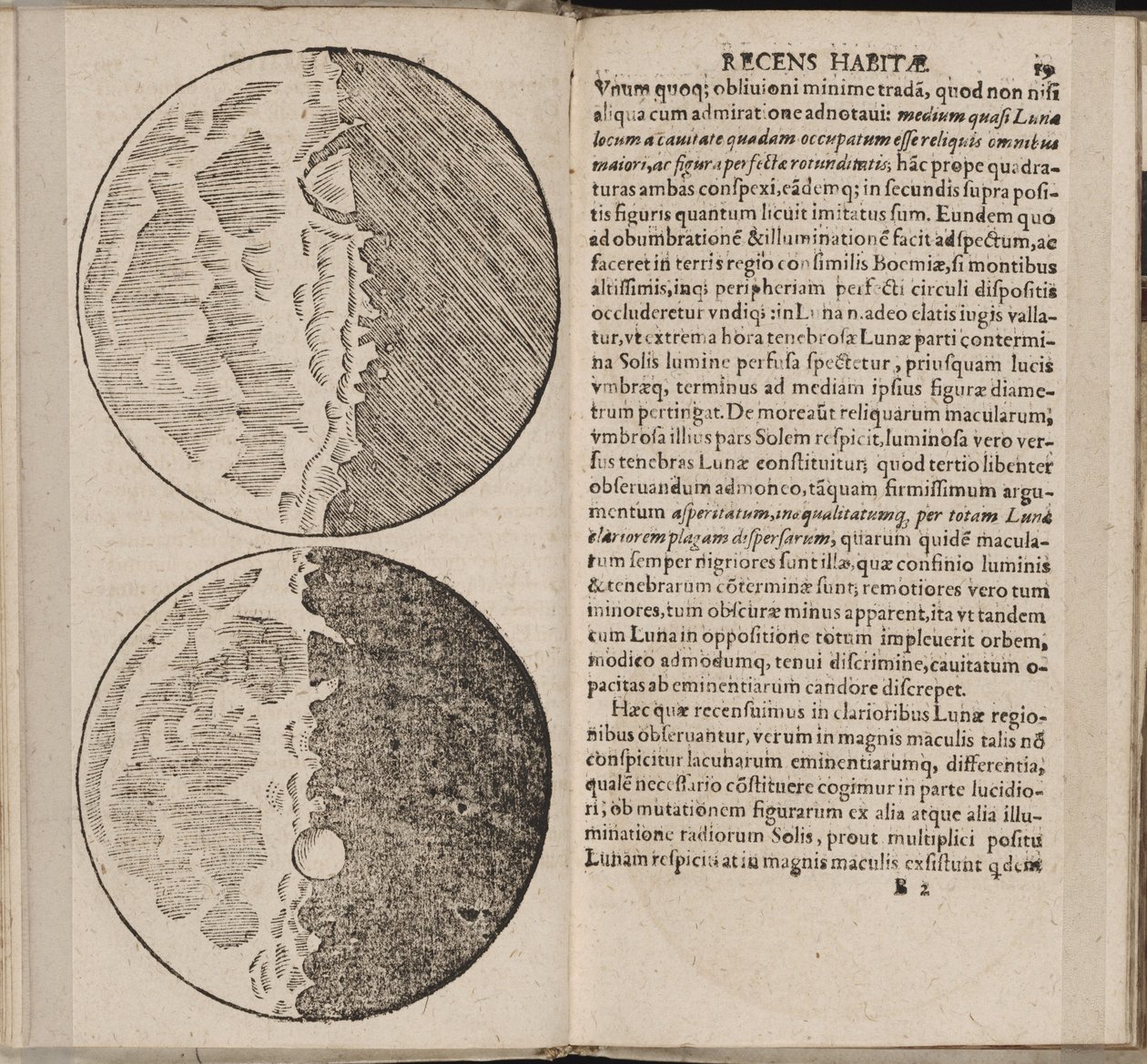 Seite aus dem Buch Sidereus Nuncius von Galileo Galilei, 1610 von Galileo Galilei