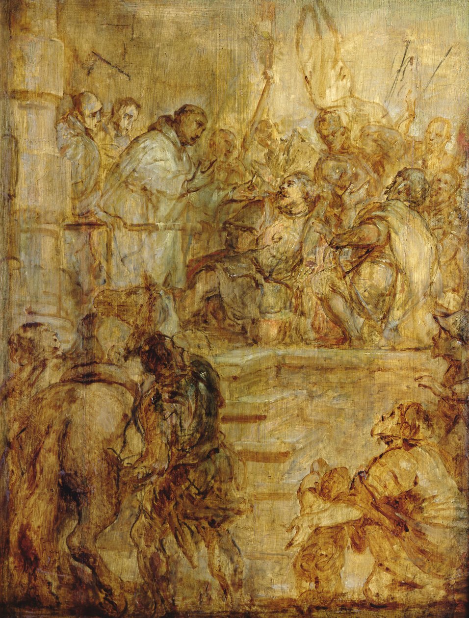 Wilhelm, Herzog von Aquitanien, bekehrt von St. Bernhard von Gaspar De Crayer