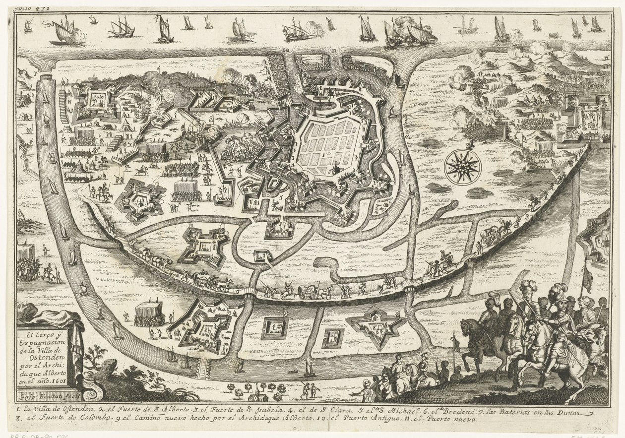 Belagerung von Ostende, 1601 von Gaspar Bouttats
