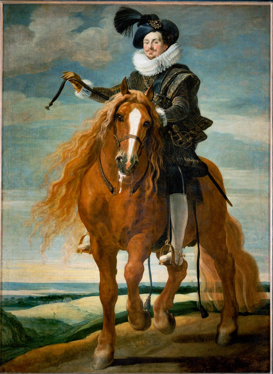 Reiterporträt von Don Diego Messia Felipe de Guzman, Marques de Leganes von Gaspar De Crayer