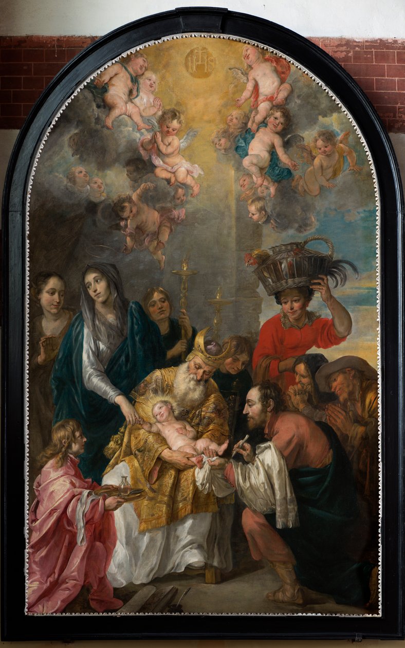 Pfarrkirche (Parochiekerk Sint-Andries). Innenansicht. Gemälde. Beschneidung. von Gaspar De Crayer