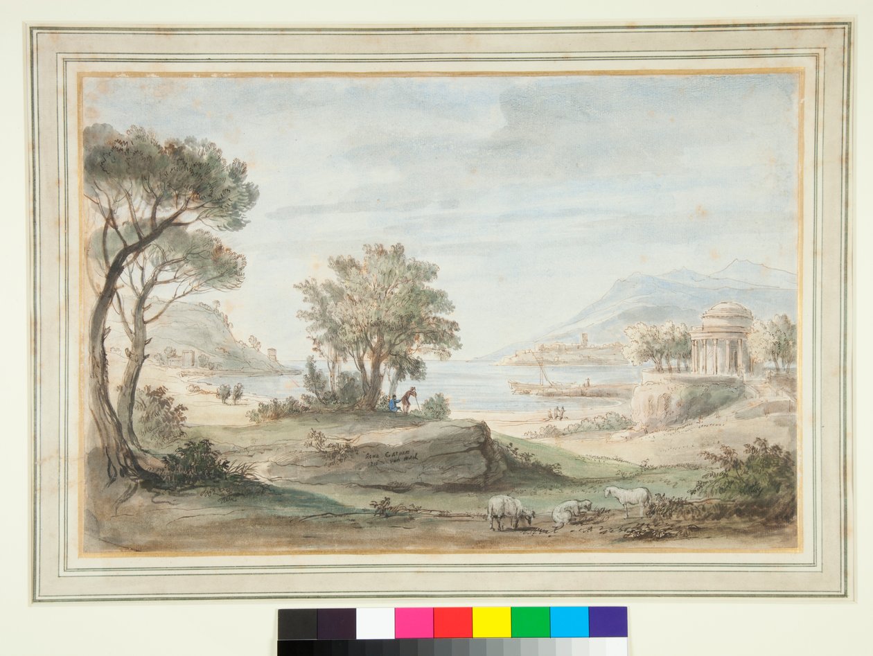Landschaft mit einem runden Tempel von Gaspar van Wittel