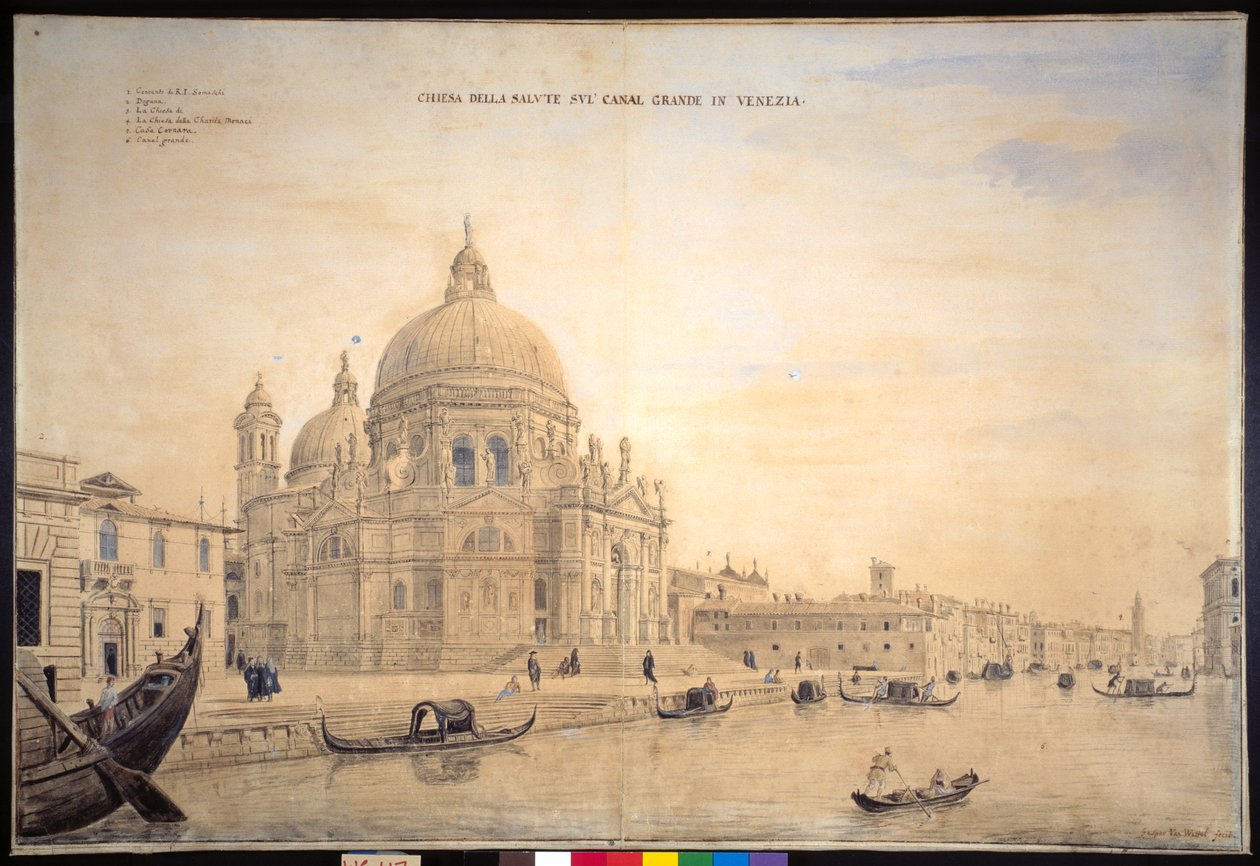 Chiesa della Salute, Canal Grande, Venedig von Gaspar van Wittel