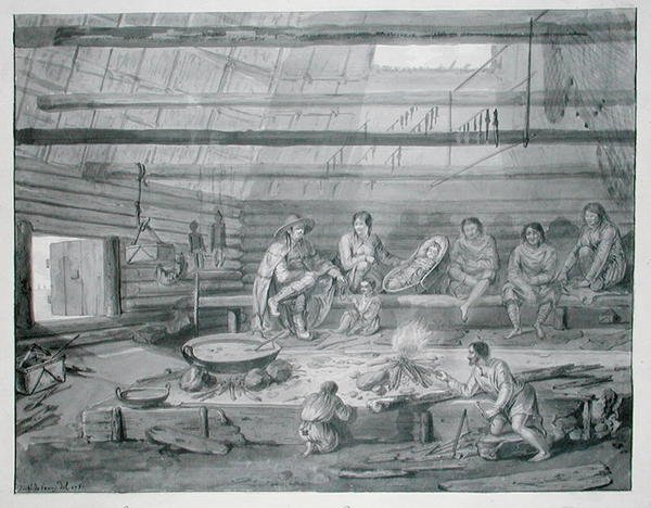 Kostüme der Bewohner der Baie de Castries an der Küste von Osttartarei von Gaspard Duche de Vancy