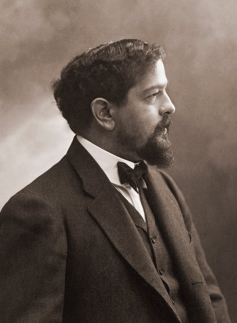 Französischer Komponist (1862-1918) Claude Debussy - Porträt des französischen Komponisten Claude Debussy (1862-1918) 1908 - Foto Nadar von Gaspard Felix Tournachon Nadar