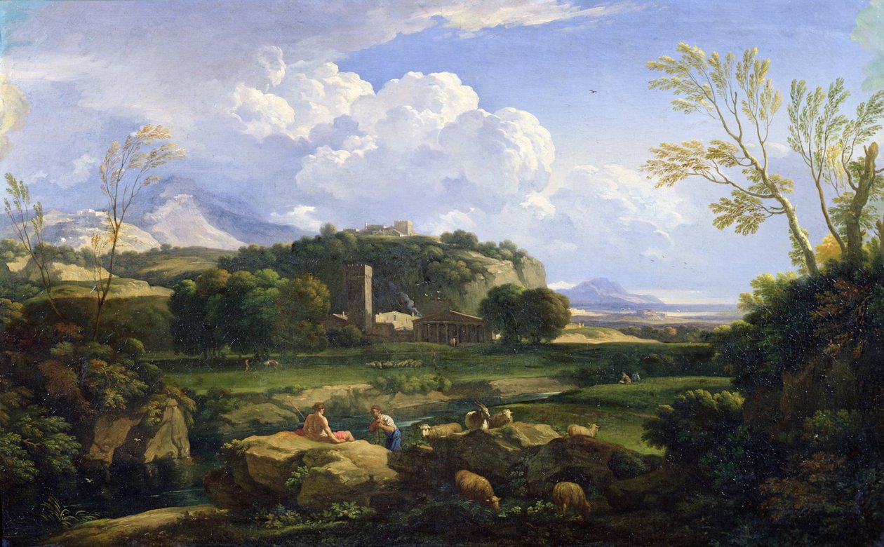 Blick auf die römische Campagna von Gaspard Poussin Dughet