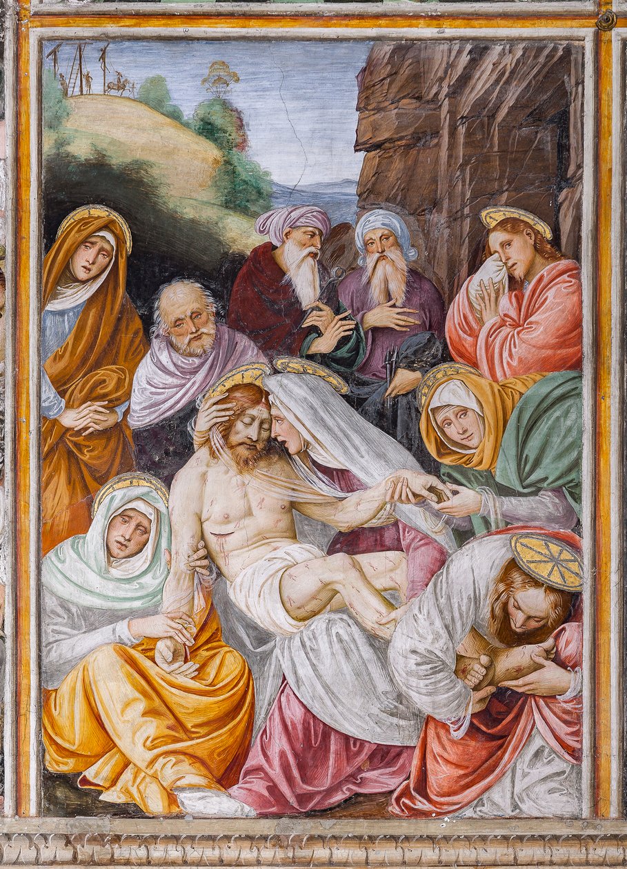 Die Klage der Jungfrau über den toten Christus (Detail) von Gaudenzio Ferrari