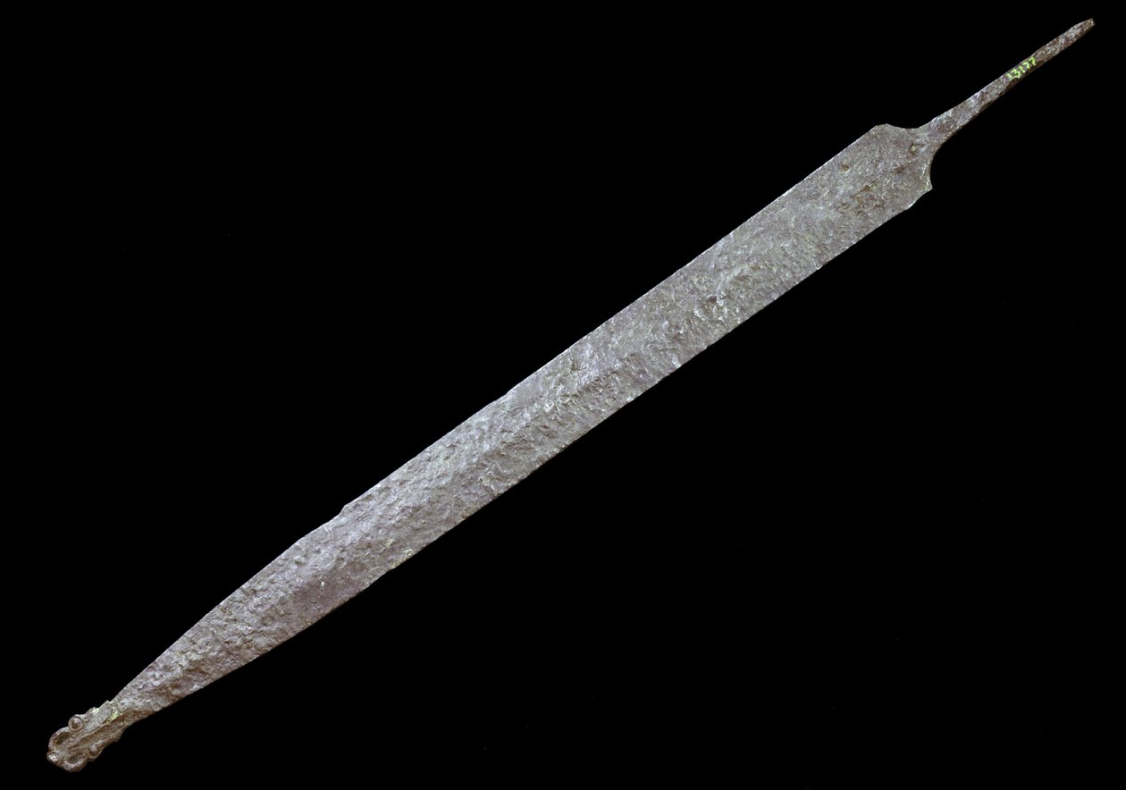 Kunst der Gallier: Eisenspeer, Eisenzeit (400 v. Chr.). Museum der Antike, Saint Germain en Laye von Gaulish