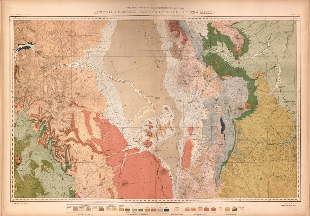 Geologischer und geographischer Atlas von Colorado und angrenzenden Gebieten von Geological And Geographical Survey Of The Territories