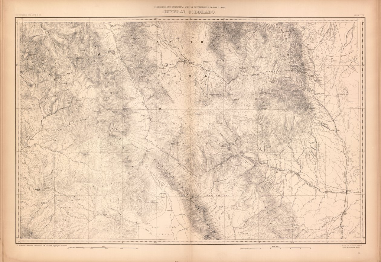 Geologischer und geographischer Atlas von Colorado und angrenzenden Gebieten von Geological And Geographical Survey Of The Territories