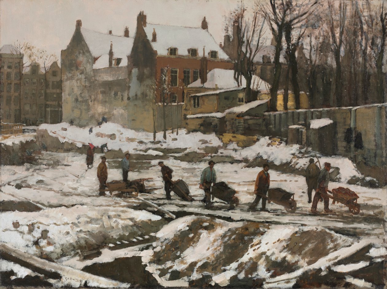 Baustelle in Amsterdam von Georg Hendrik Breitner