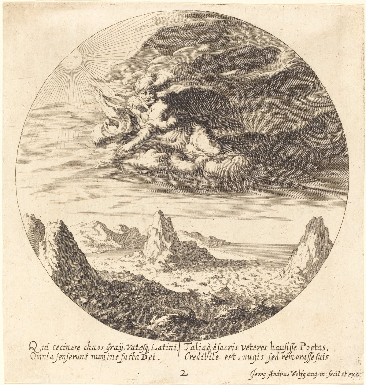 Gott erschafft Ordnung aus dem Chaos von Georg Andreas Wolfgang the Elder