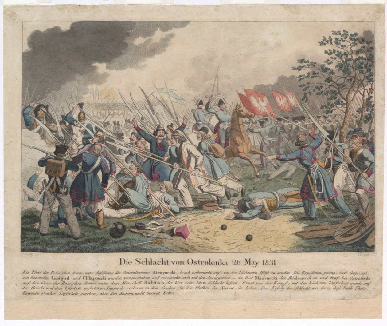 Die Schlacht von Ostroleka am 26. Mai 1831 von Georg Benedikt Wunder