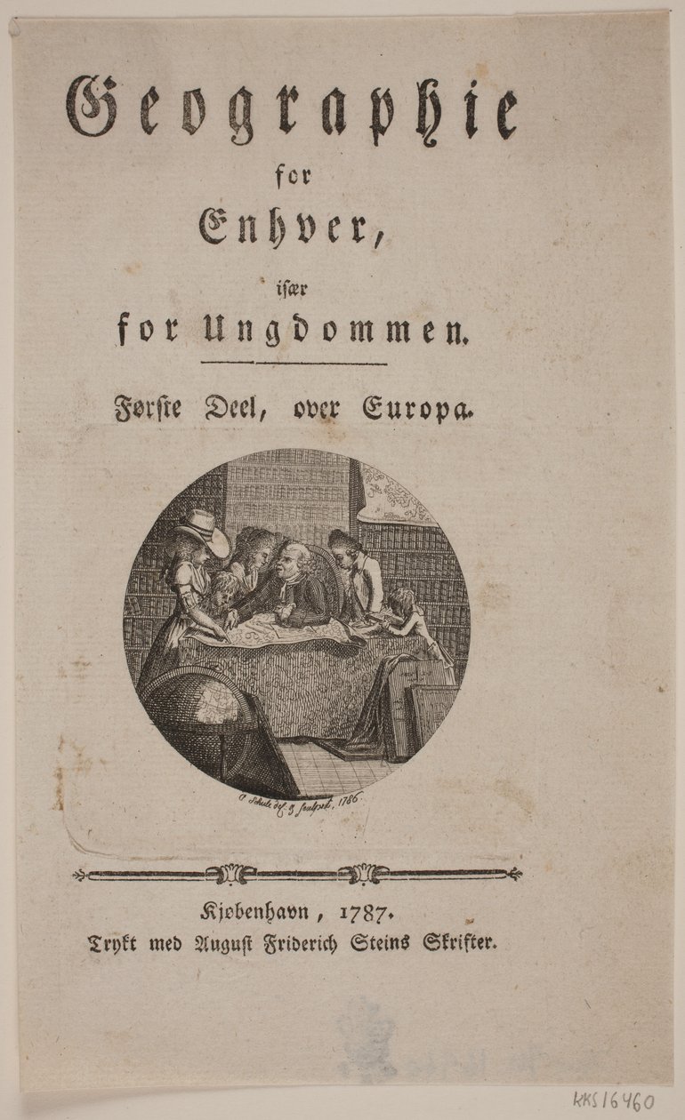 Titelblatt mit Vignette zu "Geographie für Jedermann" von Georg Christian Schule