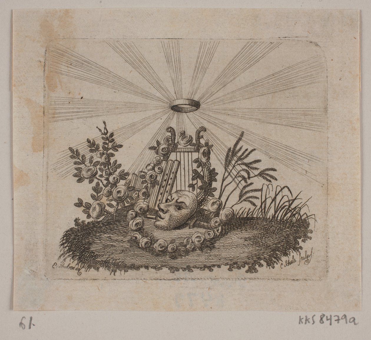 Vignette zu J. H. Wessels "Samtlige skrifter" von Georg Christian Schule