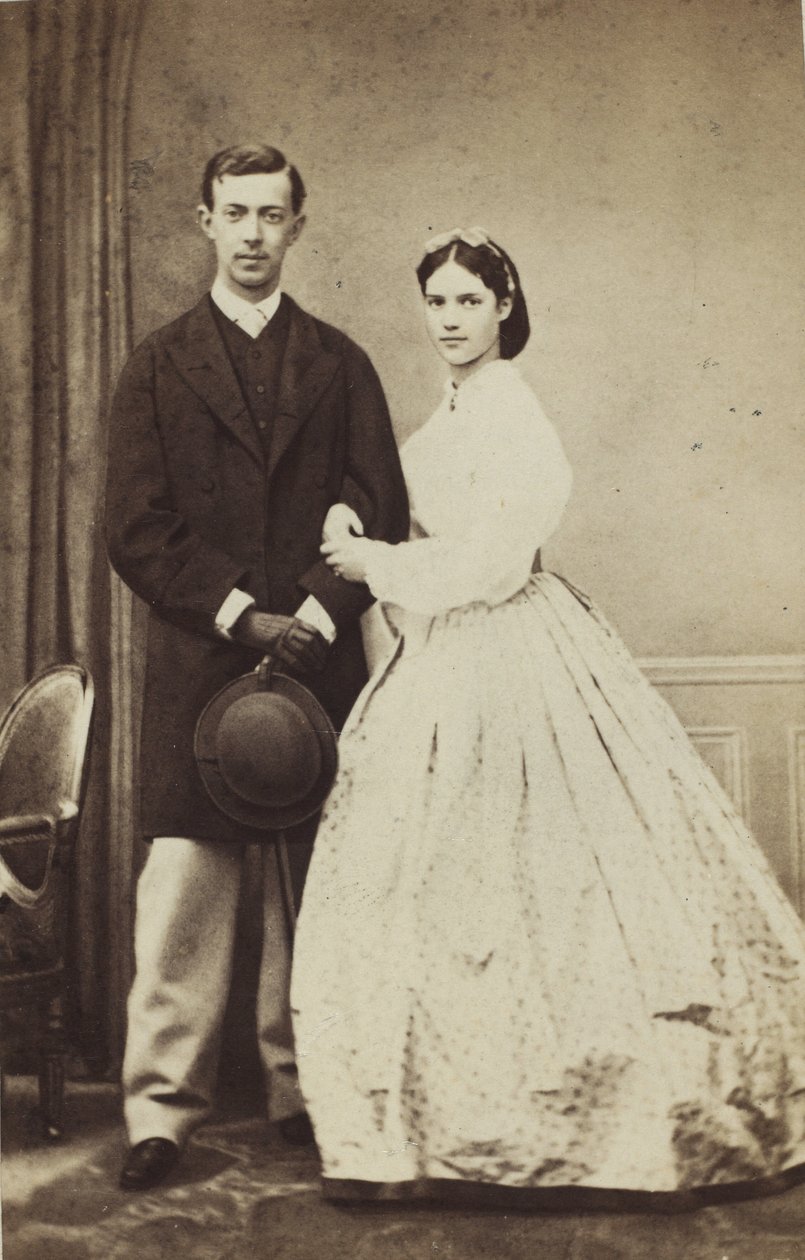 Porträt von Großfürst Nikolaus Alexandrowitsch von Russland 1843-1865 und Prinzessin Dagmark, 1864 von Georg Emil Hansen