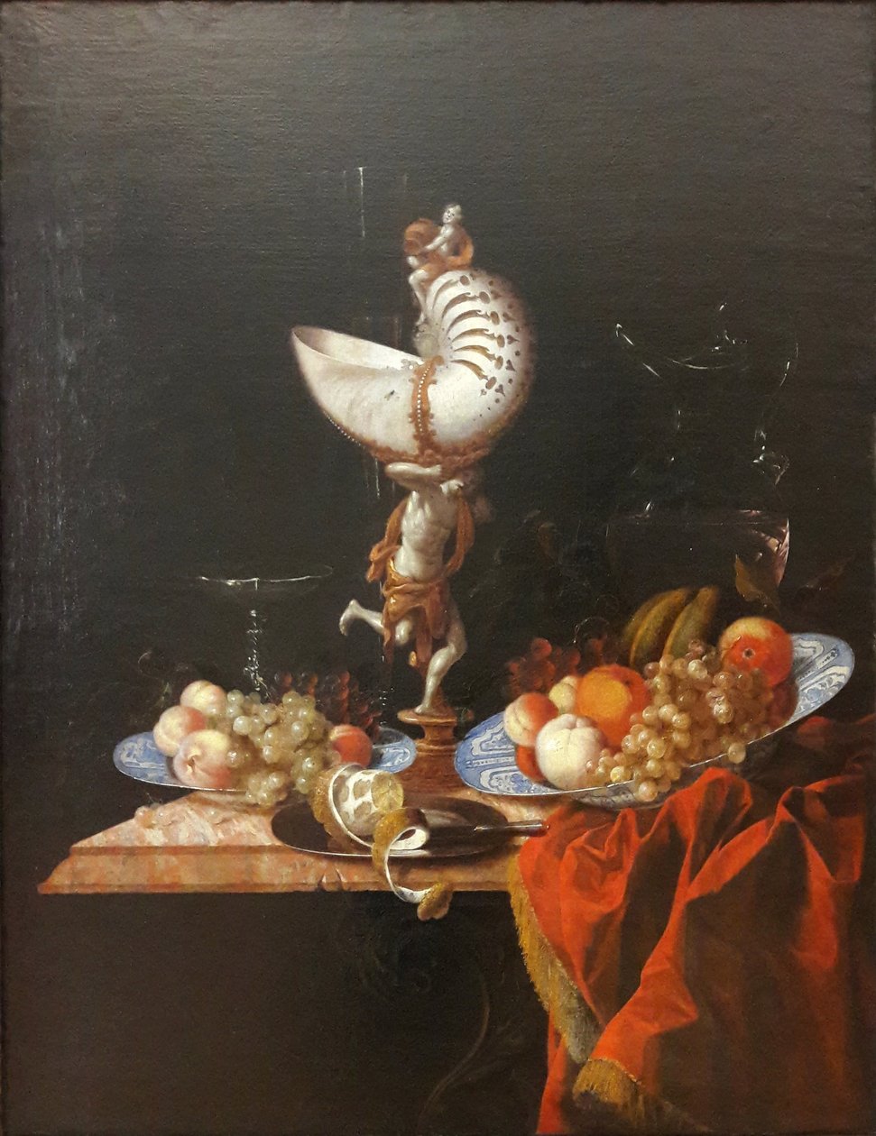 Stillleben mit Nautiluspokal von Georg Hainz