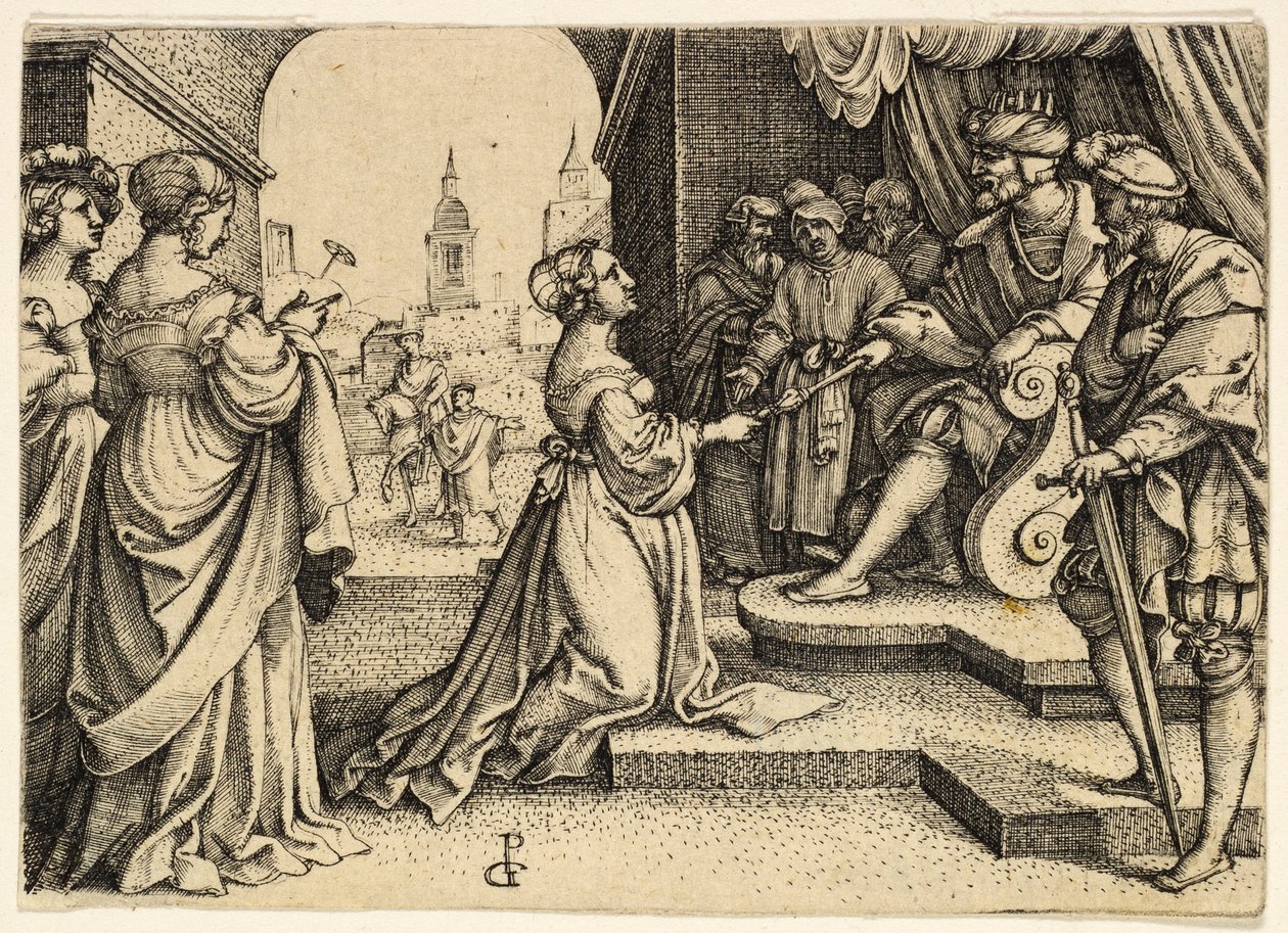 Esther vor Ahasverus von Georg Pencz