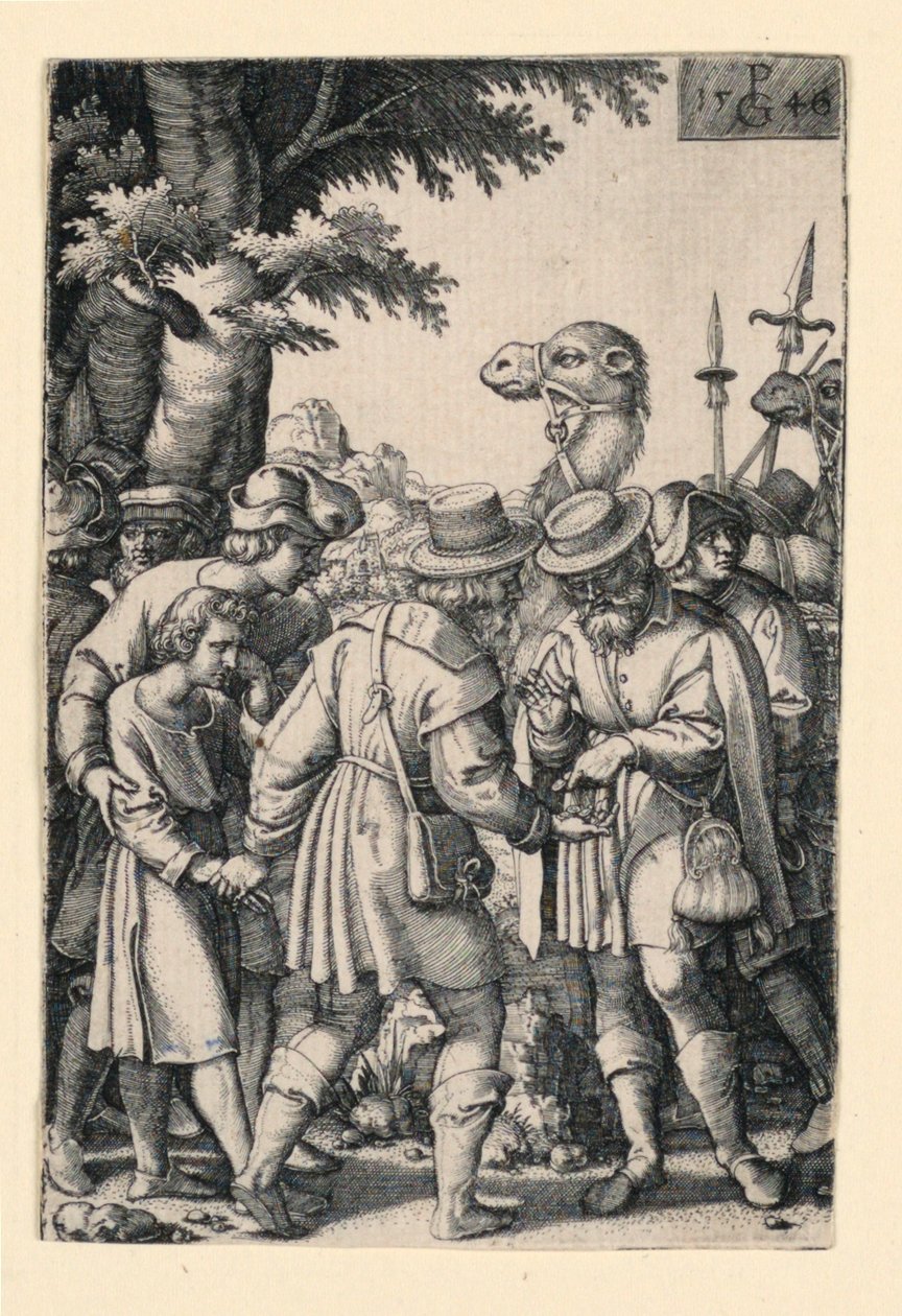 Joseph wird von seinen Brüdern verkauft, aus der Geschichte von Joseph von Georg Pencz