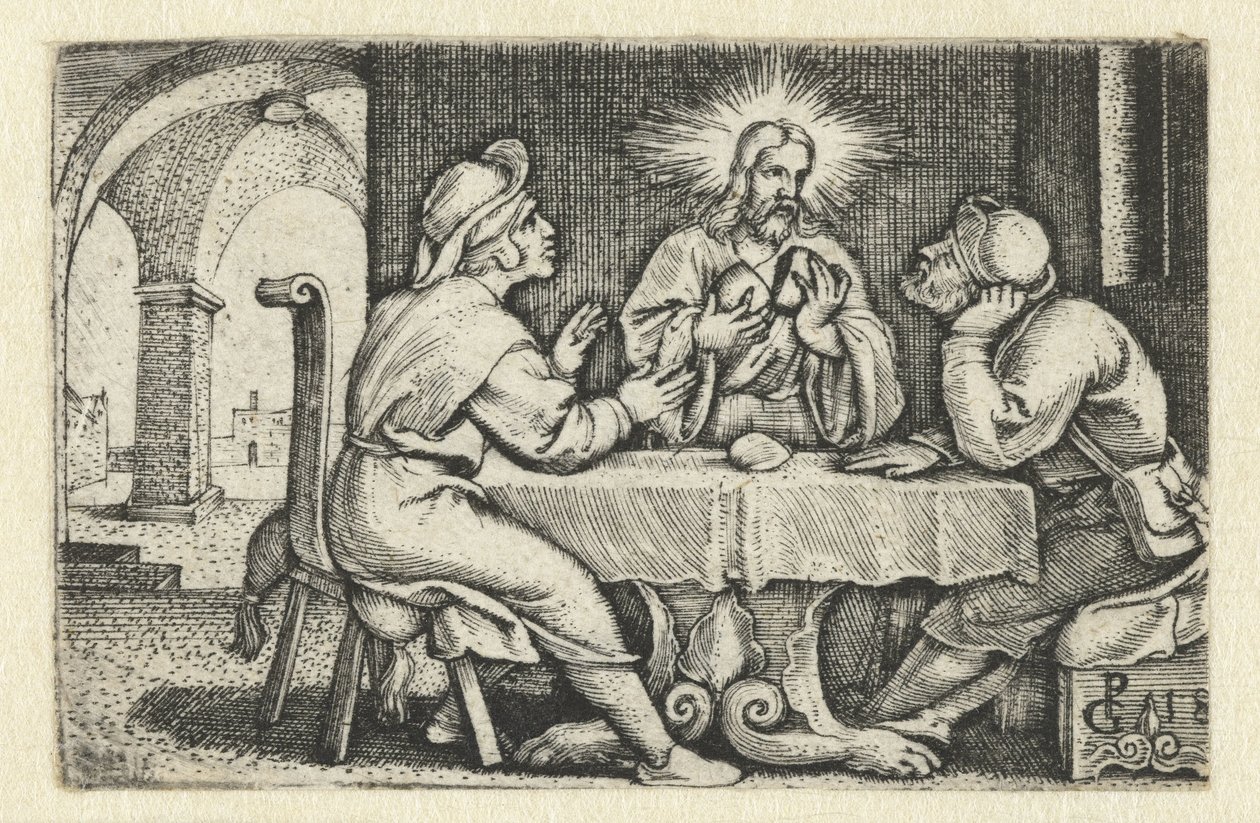 Mahlzeit in Emmaus von Georg Pencz