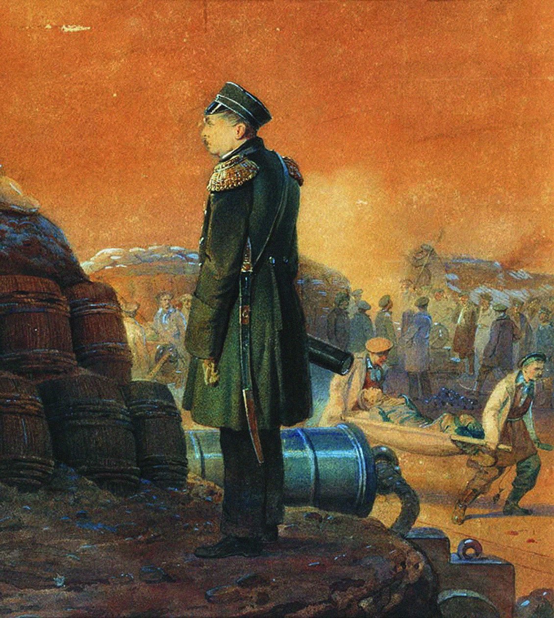 Admiral Pavel Nakhimov auf dem Bastion von Georg Wilhelm (1820 95) Timm