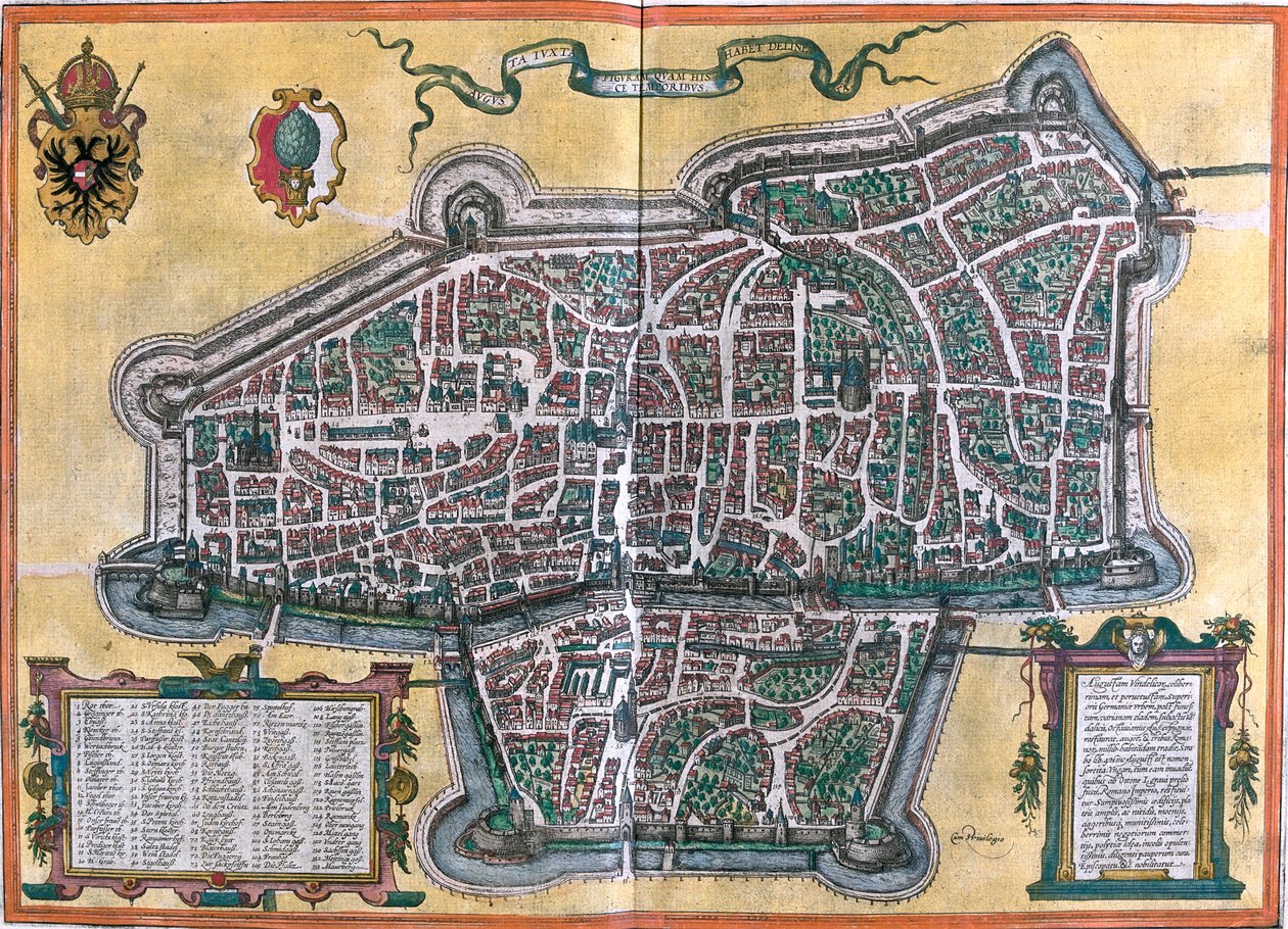 Augsburg, Deutschland von Georg and Hogenberg Franz (1535 90) Braun