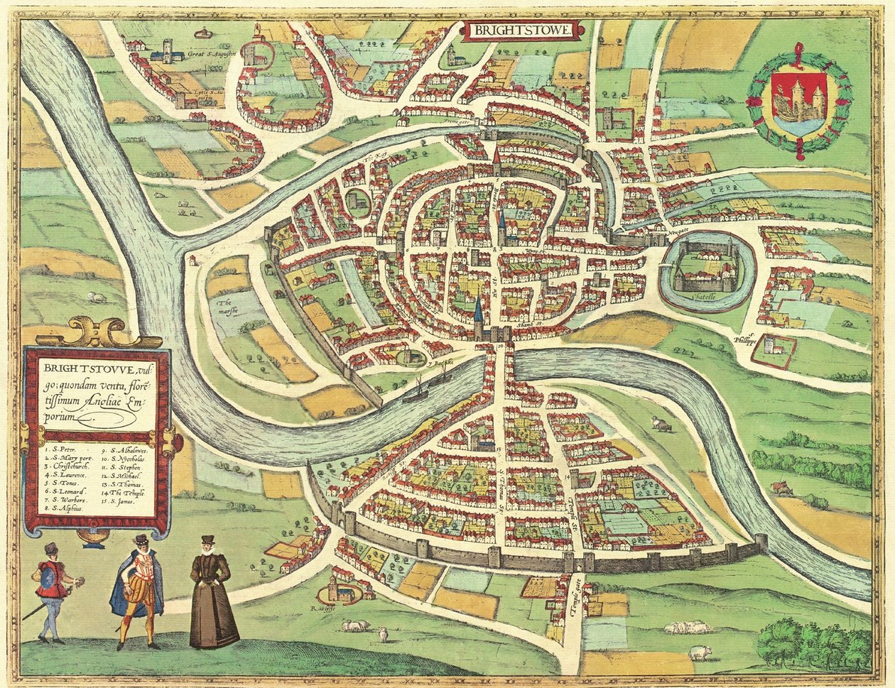 Bristol, England von Georg and Hogenberg Franz (1535-90) Braun