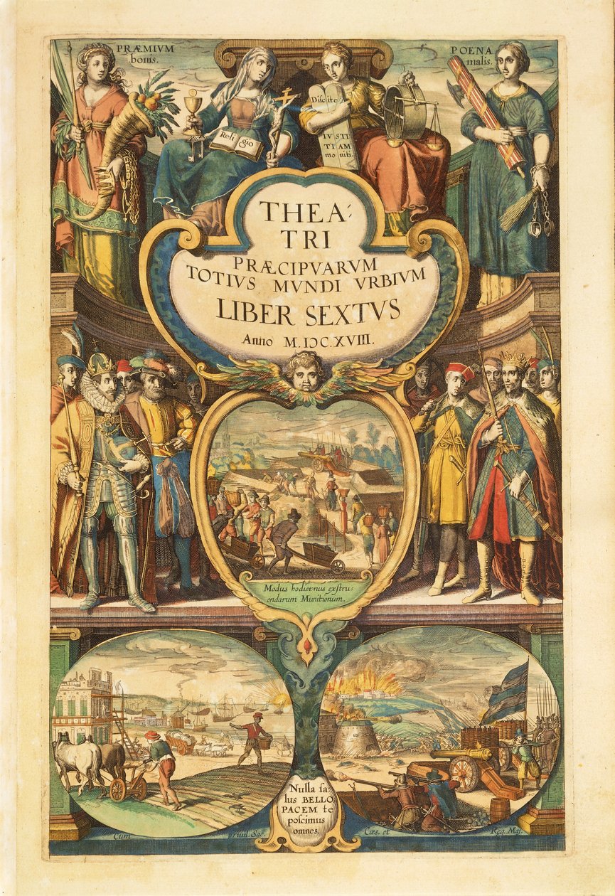 Frontispiz von Band VI aus Civitates Orbis Terrarum von Georg Braun and Hogenberg Franz