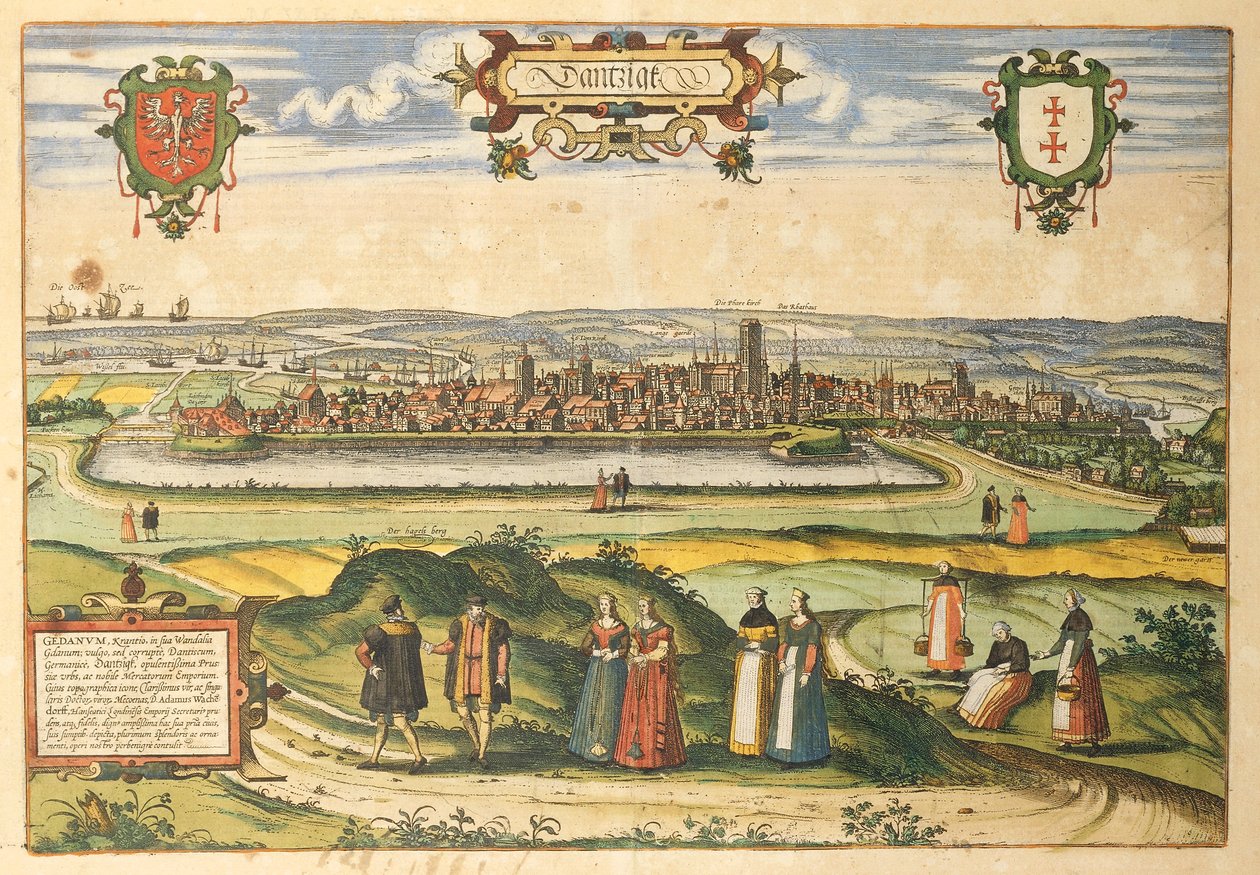 Danzig aus Civitates Orbis Terrarum von Georg Braun von Georg Braun and Hogenberg Franz