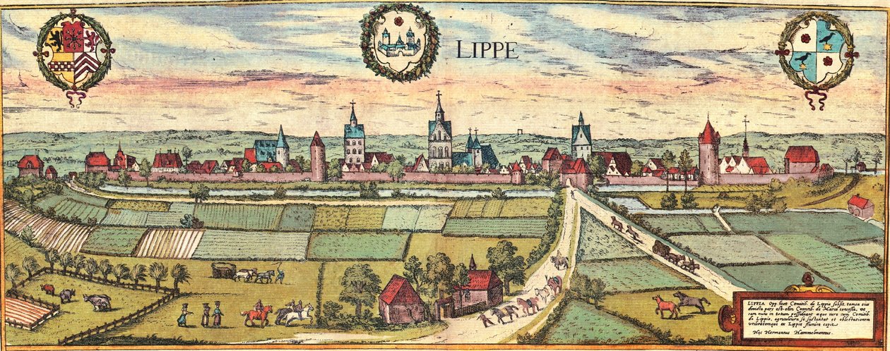 Lippe, Deutschland von Georg and Hogenberg Franz (1535-90) Braun