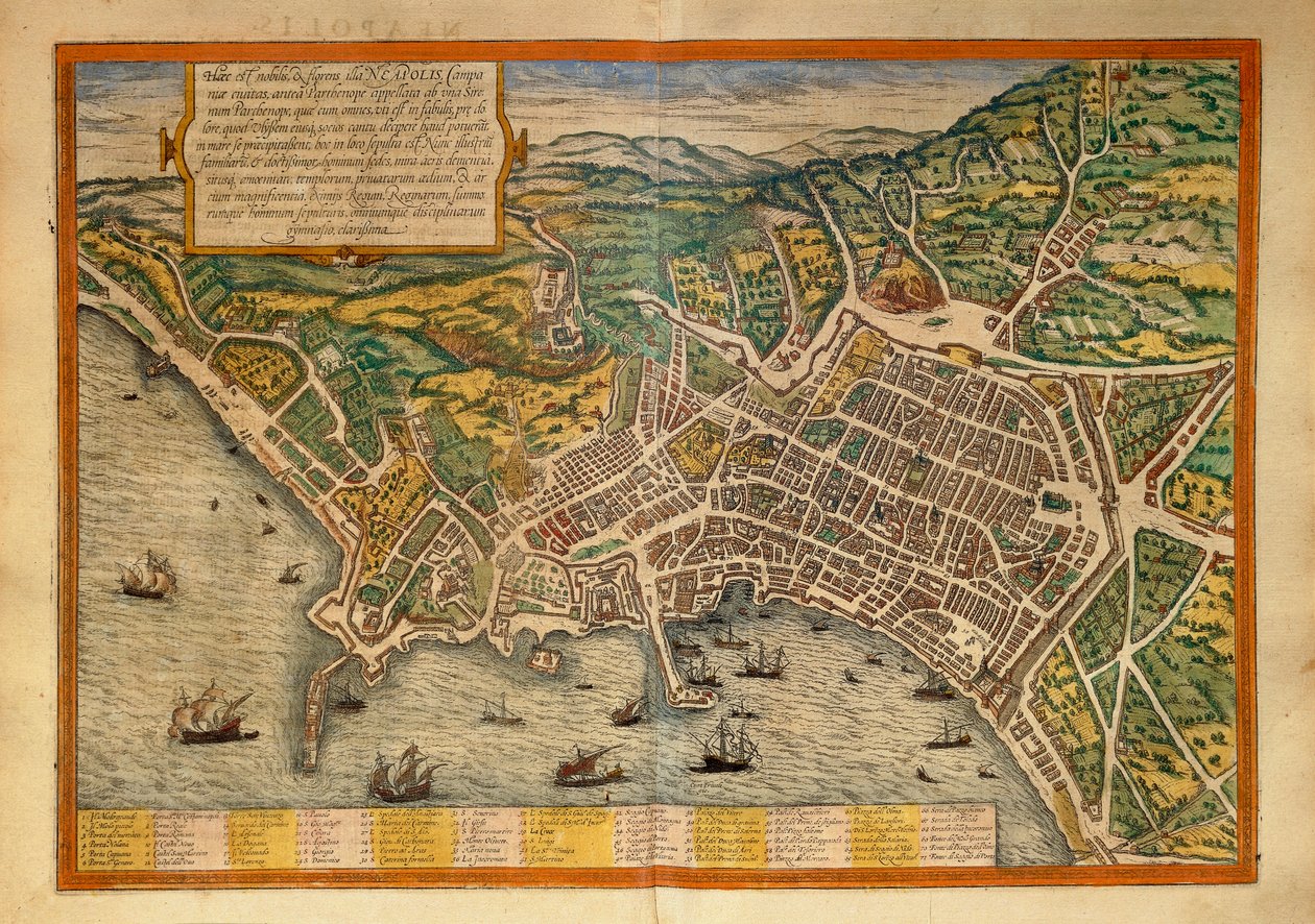 Karte aus Civitates Orbis Terrarum von Georg Braun von Georg Braun and Hogenberg Franz