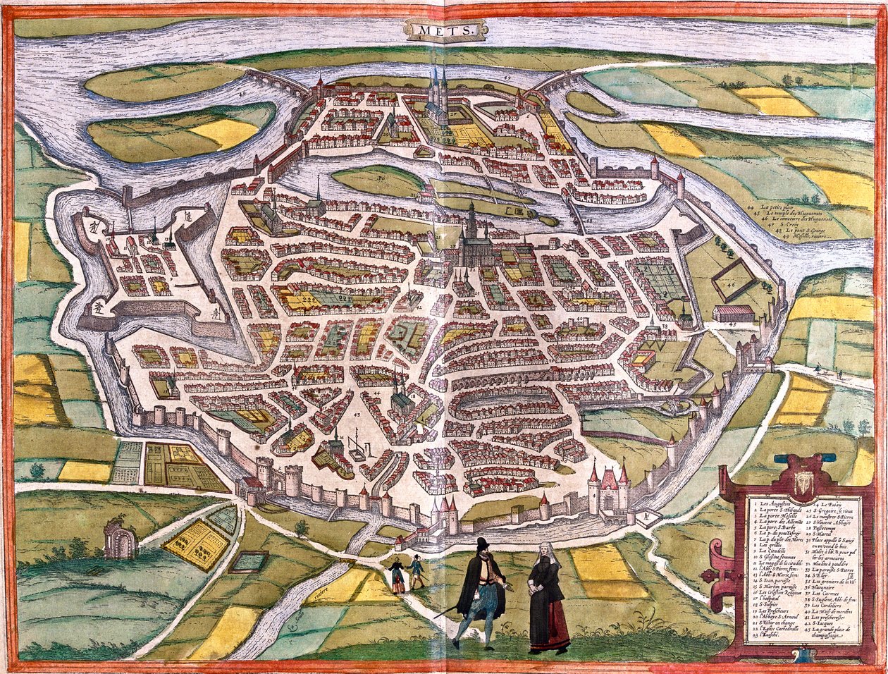 Metz, Frankreich von Georg and Hogenberg Franz (1535-90) Braun