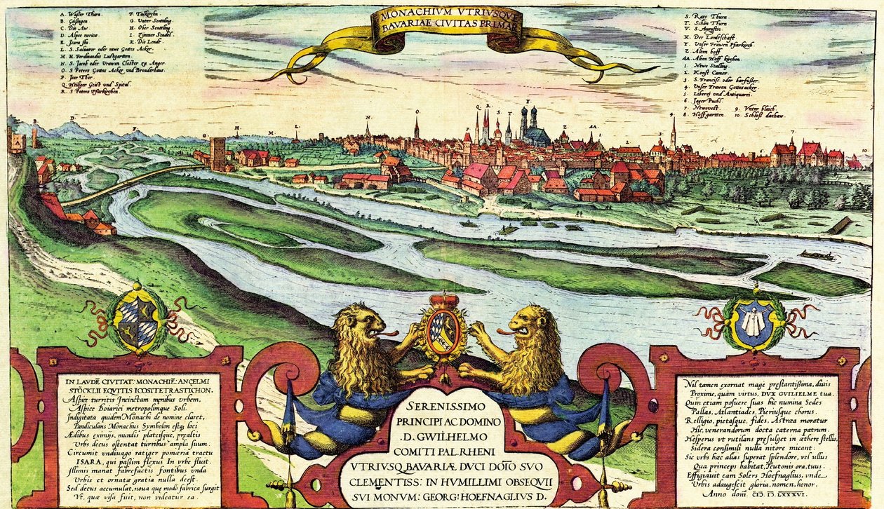 München, Deutschland von Georg and Hogenberg Franz (1535 90) Braun