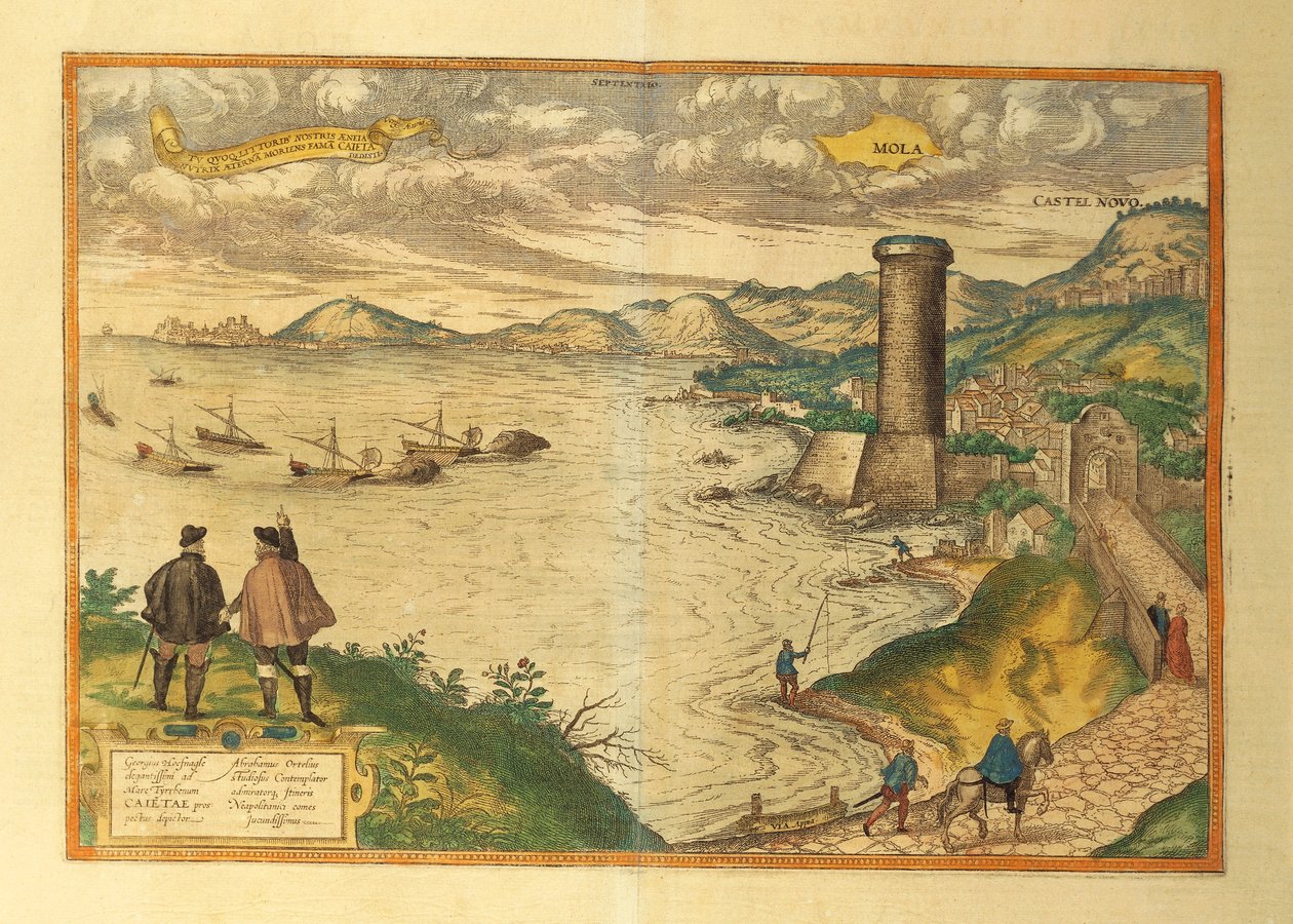 Karte von Mola di Bari, Apulien aus Civitates Orbis Terrarum