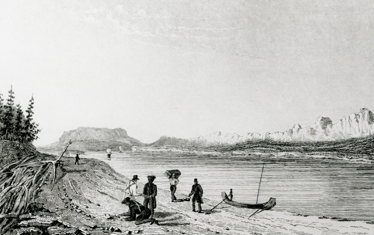 Teil der Rocky Mountains, Mackenzies River, 1828 von George Back