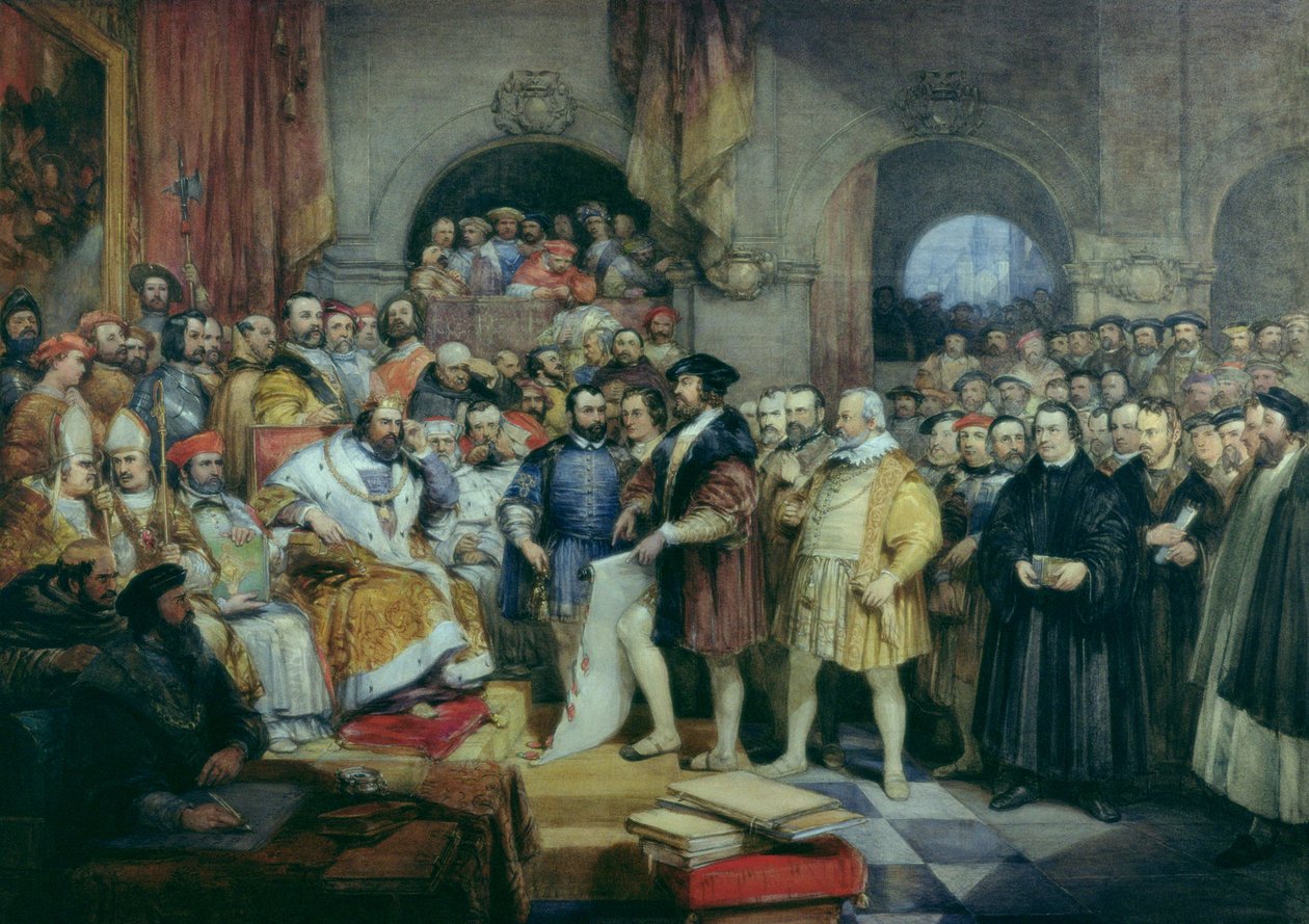 Der Reichstag von Speyer, 19. April 1529 (2. Reichstag von Speyer) von George Cattermole