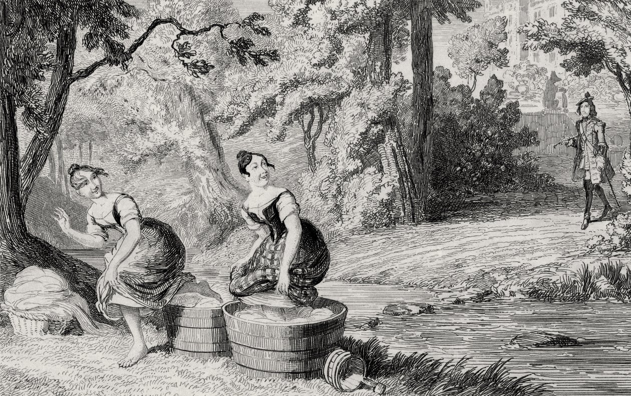 Wäscherinnen gestört von Waverley, Illustration aus 