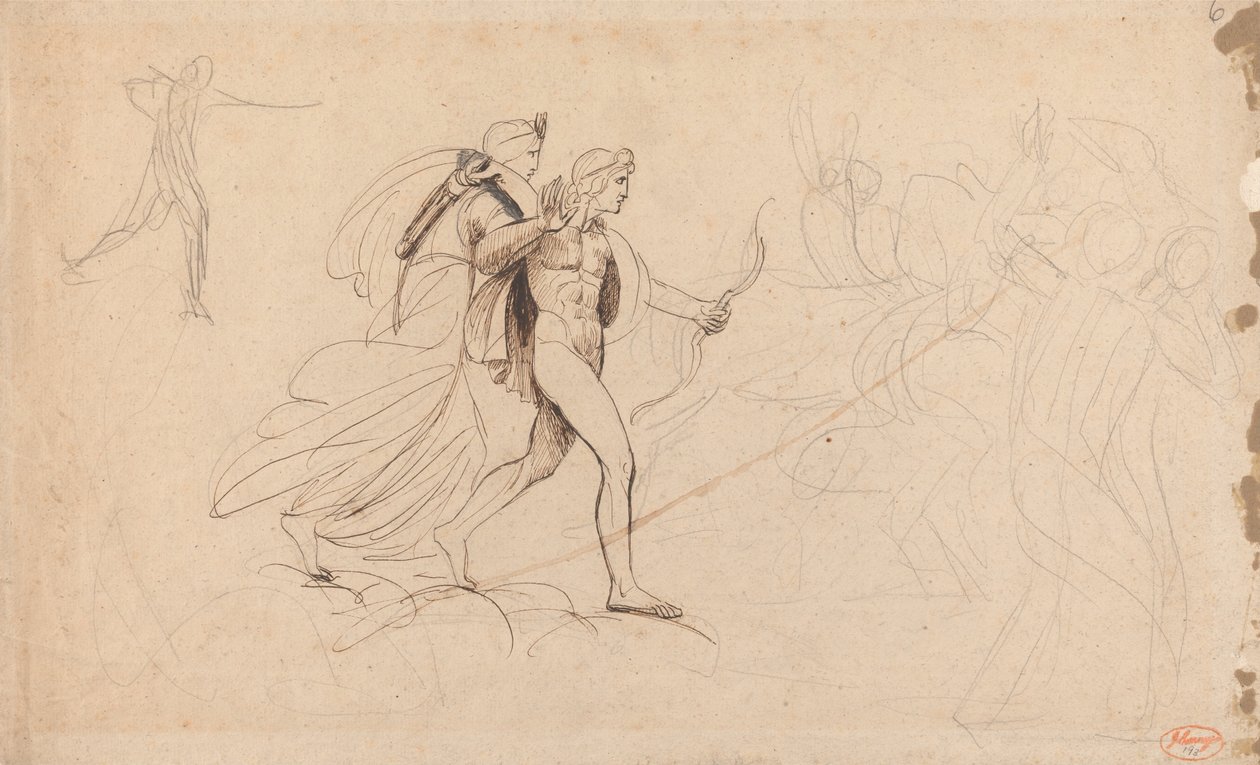 Apollo und Diana für die Zerstörung der Kinder der Niobe von George Romney
