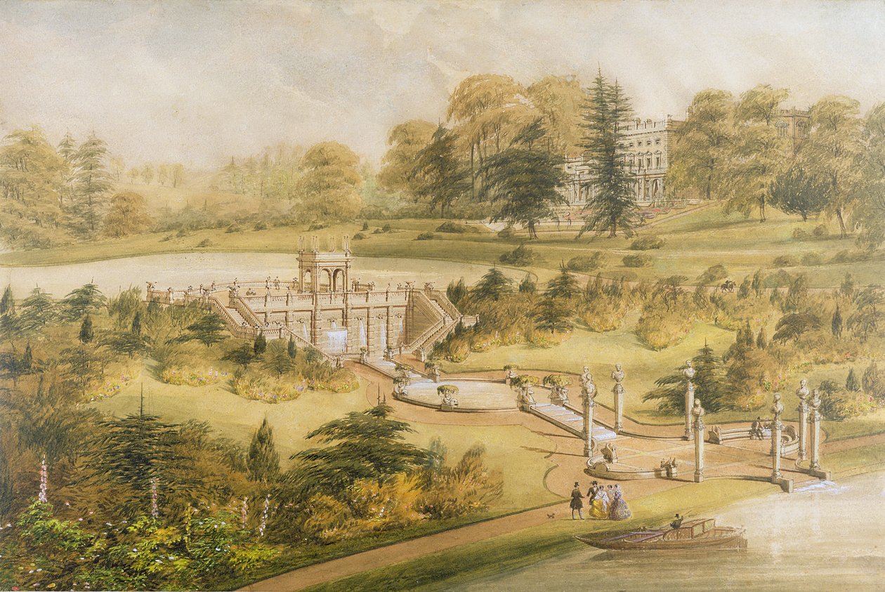 Entwurf für Cowley Manor, ca. 1860 von George Somers Clarke