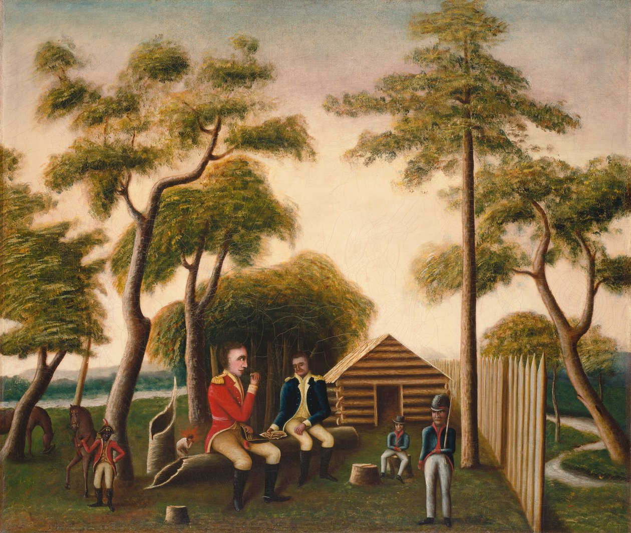 Marion bewirtet den britischen Offizier mit Süßkartoffeln, 1848 von George Washington Mark